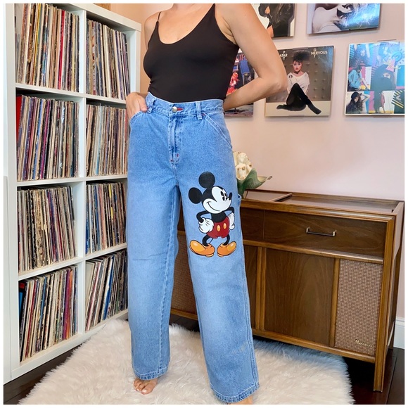 Vintage Denim - Vintage Mickey & Co. High Waist Wide Leg Jeans